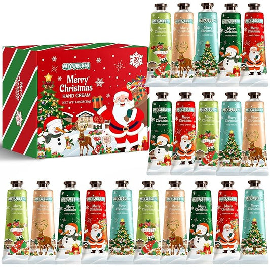 20 Pack Christmas Hand Lotion Gifts Set，Moisturizing Hand Cream for Women, Mini Travel Size Holiday Gifts, Stocking Stuffers & Bulk Gifts for Christmas Appreciation 30ml