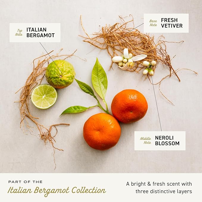 Cremo Rich-Lathering Italian Bergamot Body Wash for Men, Notes of Italian Bergamot, Neroli Blossom, and Fresh Vetiver, 32 Fl Oz