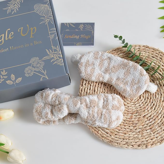 Birthday Box Care Package Get Well Soon Gift Baskets Self Care Gifts for Women, Birthday Gift Basket for Her, Leopard Print Gifts for Women Mom Wife Daughter Sister Friends Leopard Khaki