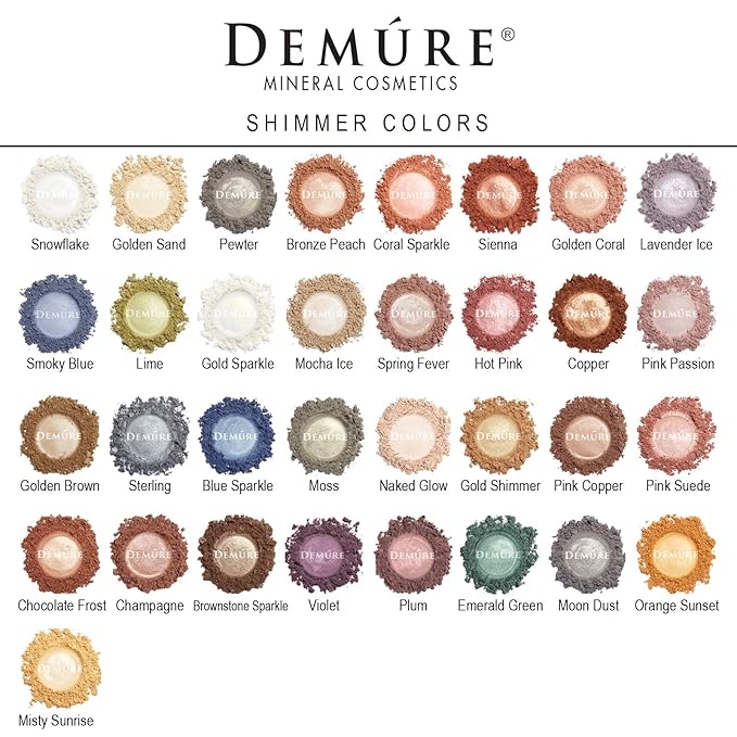 Demure Mineral Eye Shadow (Plum) - Shimmer, Loose Powder, Glitter Eyeshadow - Organic, Natural, Professional Makeup