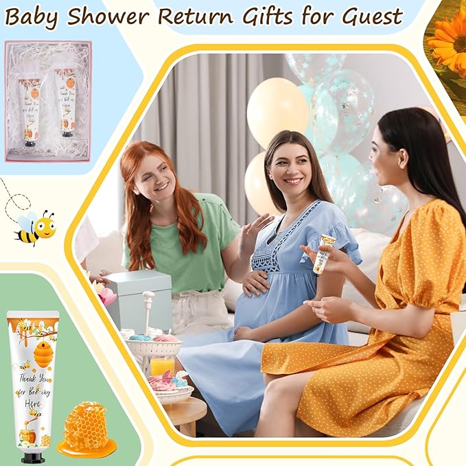 48 Sets Honey Hand Cream Gifts Bulk Baby Shower Hand Cream Travel Size Lotion Bulk Fall Thanksgiving Party Supplies Favors Birthday Wedding for Guest