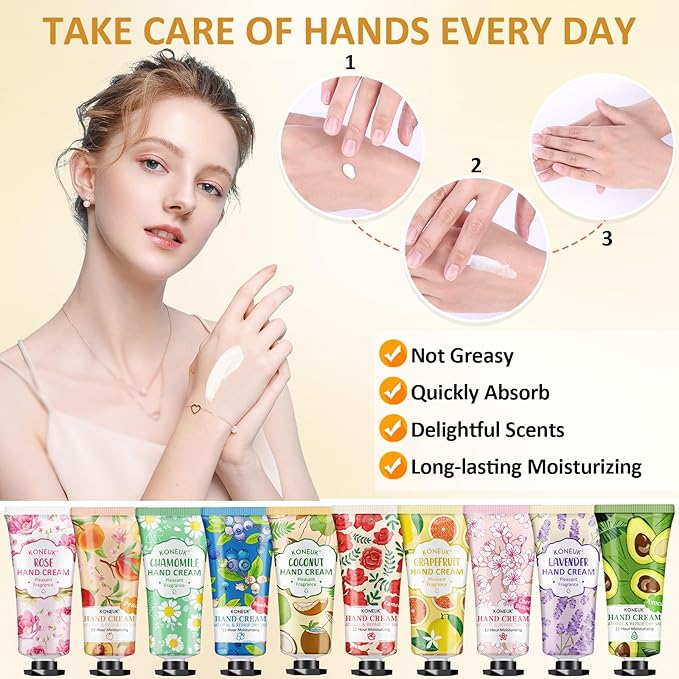 160 Pack Hand Cream Gifts Set For Women, Bridal Shower Gifts for Guests, Thank You Gifts, Bridesmaid Gifts, Birthday Gifts and Small Gifts for Women, Bulk Hand Lotion Travel Size for Dry Cracked Hands