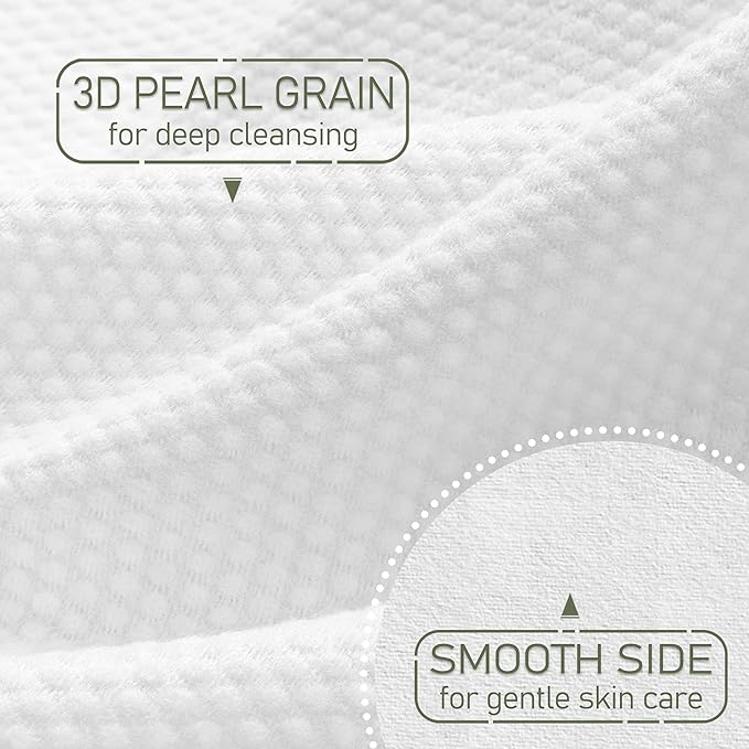 Disposable Face Towel Biodegradable Large Dry Face Wipes 120 Count/2 Box Extra Thick Soft Clean Facial Towels for Sensitive Skin, Makeup Removing, Facial Cleansing, Nursing, Travel, 10"×12"