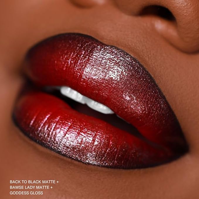 The Lip Bar - Nonstop Liquid Matte Lipstick 2-Pack, Bawse Lady (Blue Red) - High Pigment - One Swipe - Long Lasting - Jojoba Oil & Vitamin E - Vegan & Cruelty Free - Makeup & Cosmetics - .24 fl oz