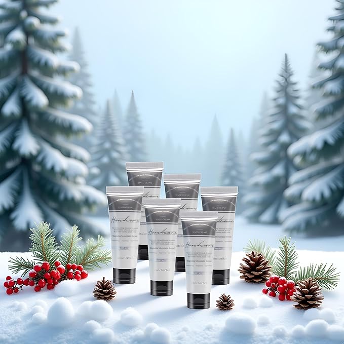 6 Pack Travel Size Hand Cream Set - 1 oz Moisturizing Lotion for Dry Cracked Hands, Magnolia Mountain Retreat Scented Hand Lotion Gift for Women, Nurses, Teachers, Bridesmaids