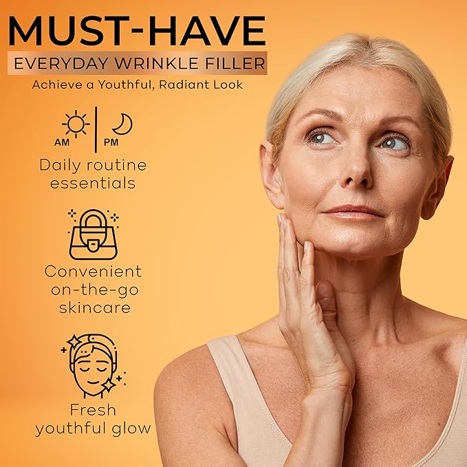 Deep Wrinkle Filler for Face – Collagen-Infused Cream with Birch Tree Sap, Jojoba & Avocado – Targets Fine Lines & Wrinkles – Suitable for All Skin Types – 1.3 fl oz