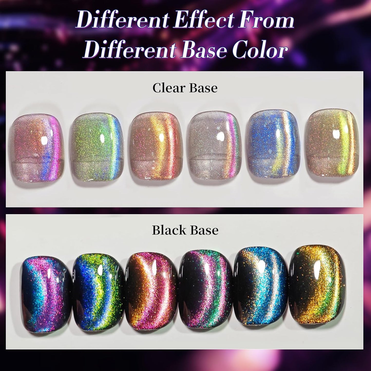 Born Pretty Cat Magnetic Gel Nail Polish 9D Polaris Holorgraphic Cat Magnetic Eye Gel Polish Glitter Gel Polish Set 6PCS