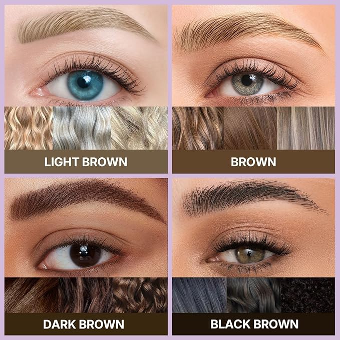 30° Curved Eyebrow Pencil, Magic 2 in 1 Eyebrow Pen Pro, Waterproof Eye Brow Pen with 2 Tips, Vivid Microblading Brow Pencils for Women, Last All Day Makeup (Black Brown)