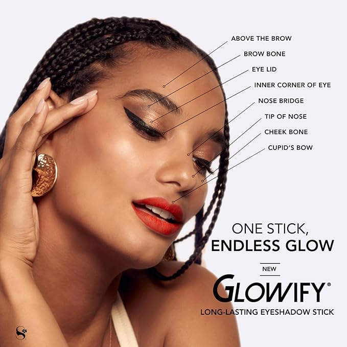 SeneGence Glowify Long-Lasting Eyeshadow Stick, Champagne, Multi-Use Highlighter for Eyes, Cheeks, Brow Bone, Effortless Application with Smooth, Velvety Finish