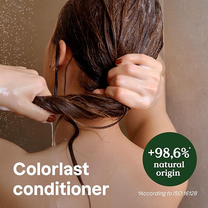 ATTITUDE Colorlast Conditioner, Patchouli and Black Pepper, with Essential Oils, Vegan & Plant-Based, Aluminum Bottle, For Color Treated Hair, 16 Fl Oz