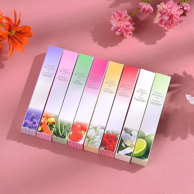 8Pcs Flavors Nail Revitalize Oil Pen Nail Treatment Kit Set