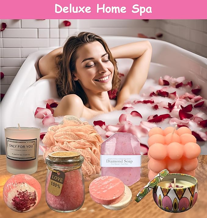 18 pcs Get Well Soon Gift Set for Women, Care Package for Women after Surgery, Relaxing Spa Gifts Set with Blanket, Unique Birthday for Sister, Wife, Best Friend and Loved Ones