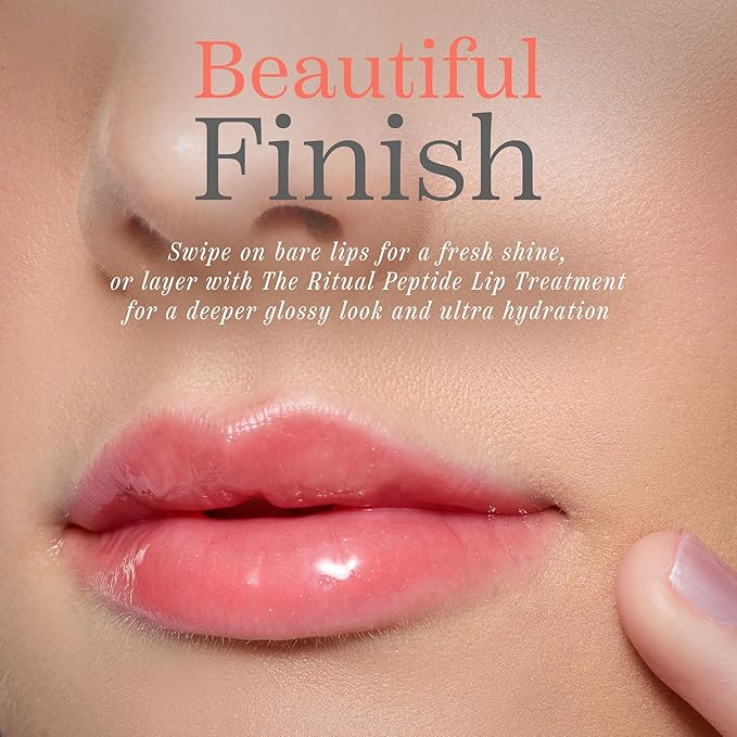 Côte Beauty's Tempted Peptide Lip Shine, Ultra Hydrating & Long-Lasting Warm Berry Plumping Lip Gloss for Women with Hyaluronic Acid, Shea Butter & Jojoba Oil, Vegan & Cruelty-Free, 0.12 Fl Oz