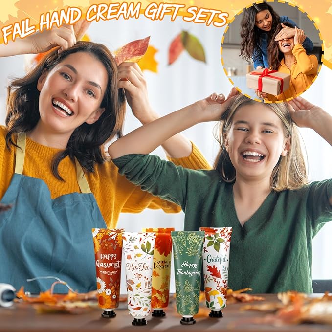 60 Pcs Fall Hand Lotion Bulk Gifts for Women Maple Leaves Hand Cream Gift Natural Botanical Fragrance Lotion for Chapped Hands 30ml Mini Travel Working Autumn Thanksgiving Party Supplies