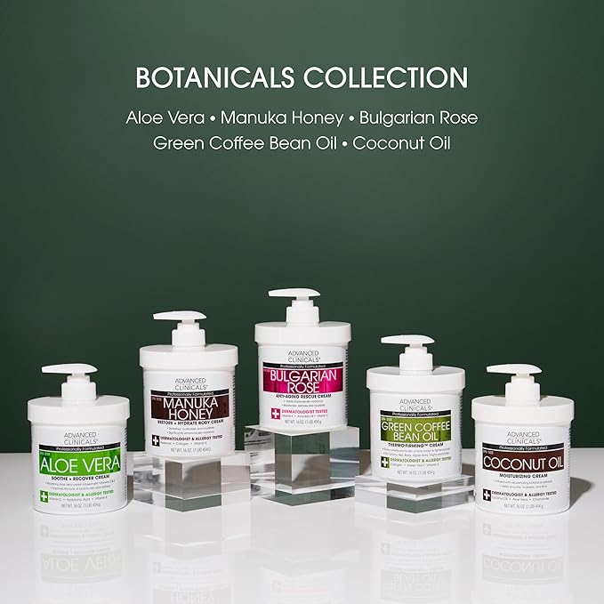 Advanced Clinicals Aloe Vera Lotion Skin Care Relief | Vitamin E Infused Hyaluronic Acid Moisturizer & Vitamin C Body Lotion For Women & Men Helps Improve Look Of Extremely Dry Skin, 16 Ounce, 2-Pack