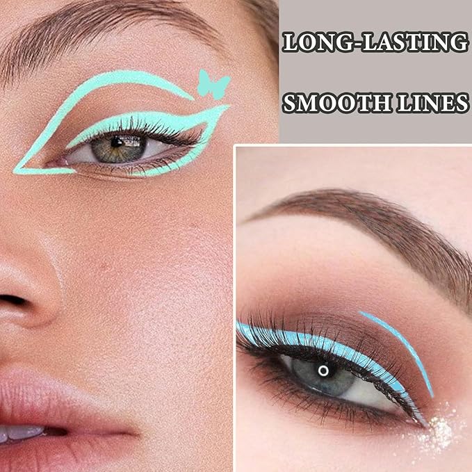 5PCS Liquid Eyeliner Stamps Set,Double-side Winged Eyeliner Stencil Pen