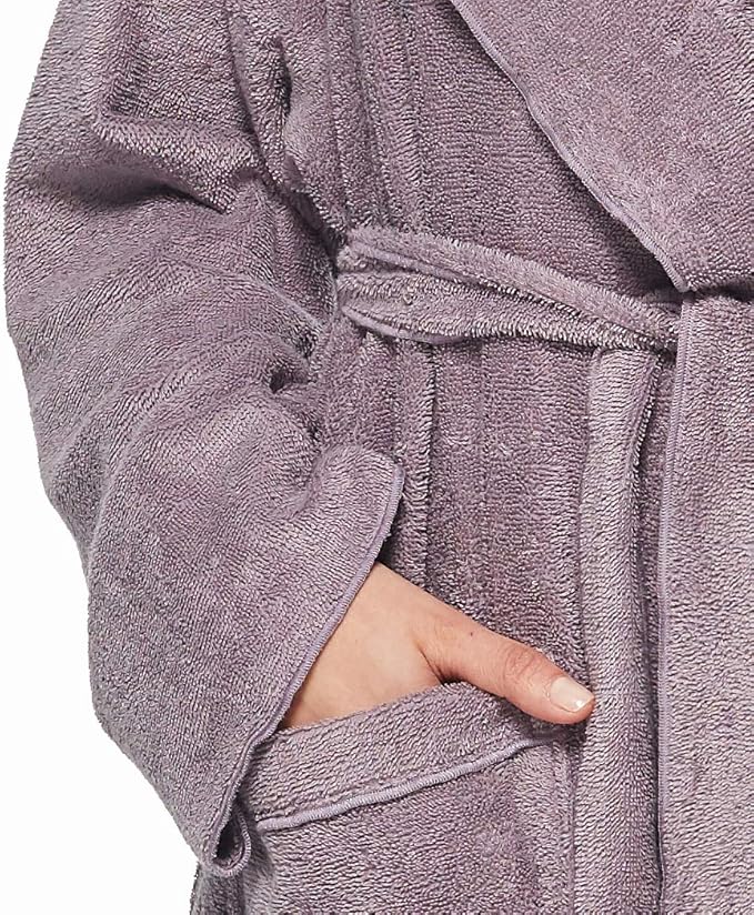 Arus Women's Princess Robe Ankle Long Hooded Lightweight Turkish Cotton Bathrobe