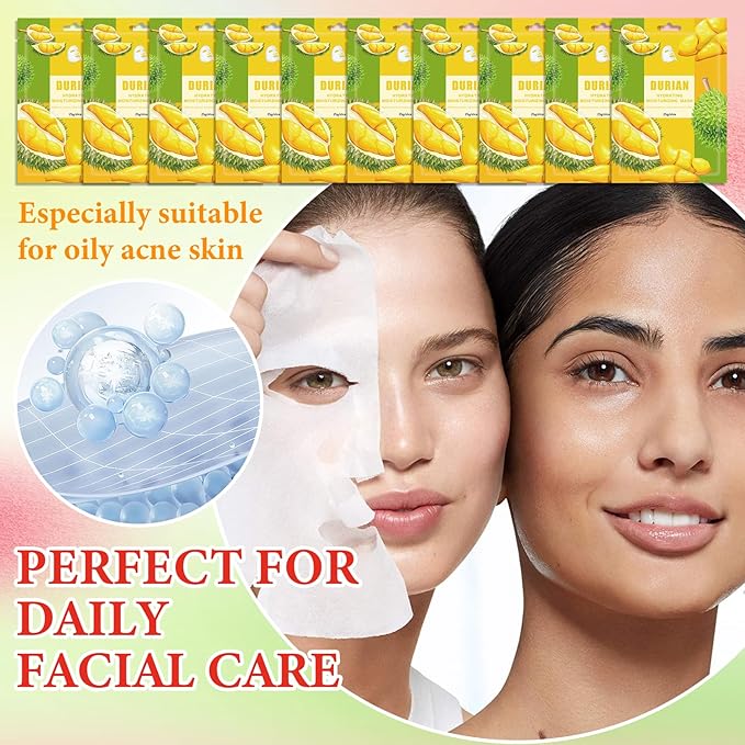 10 Pack Variety Facial Sheet Masks Skin Care Set, Hydrating Bulk Sheet Face Masks Skincare Gifts Set for Women Men, Long Lasting Moisturizing Face Mask Skincare for All Skin Type（A5)