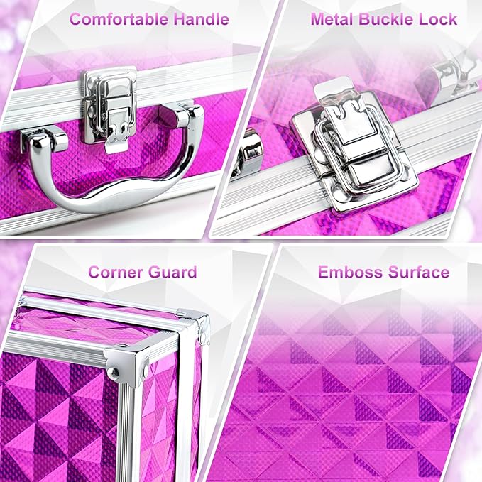 Color Nymph Girls Makeup Kits for Teen, Beginner Makeup Kit For Girls Non Toxic Makeup Set w/Train Case 24pcs Cosmetics Eyeshadow Lipstick Lipgloss Blush Mascara Eyeliner For Tweens Girl/Lady