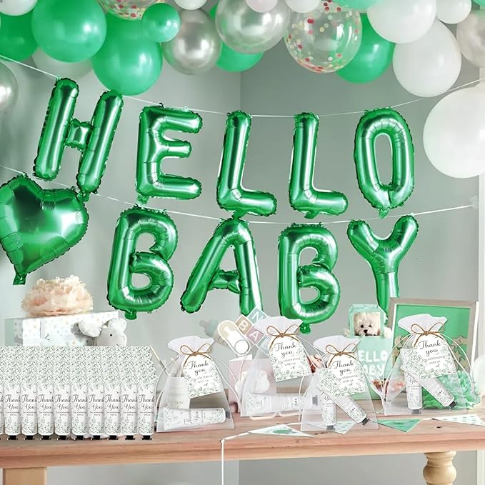 50 Sets Baby Shower Hand Cream Gift Set, Hand Cream Bulk and Lip Balm Bulk Bridal Shower Favors for Guests with Thank You Card and Organza Gift Bags, Thank You Gifts for Women