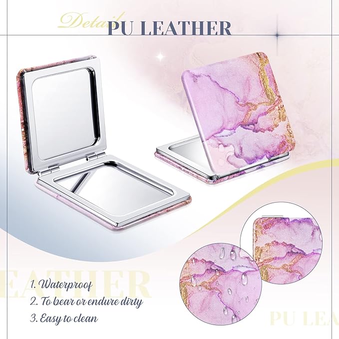 Cindeer 20 Pcs Compact Mirror Bulk Small Purse Portable Pocket Hand Double Sided Magnifying Makeup Mirror Square with 2X 1x Magnification for Girls Woman Mother Travel