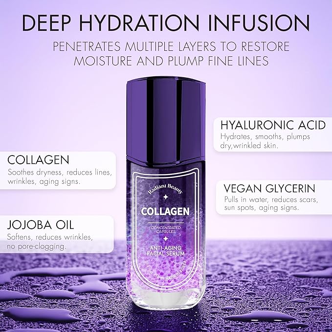 Collagen Anti-Aging Facial Serum - Deeply Moisturizing & Smoothing, Diminishes Dark Spots & Wrinkles - Dermatologist Tested, Korean Skin Care - 50mL / 1.69 fl.oz