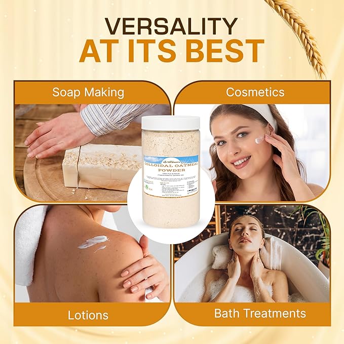 Dirty Treasures Colloidal Oatmeal Bath | Eczema & Itchy Skin Relief | Baby-Safe, 100% Natural, Fragrance-Free | 1 lb (16oz)
