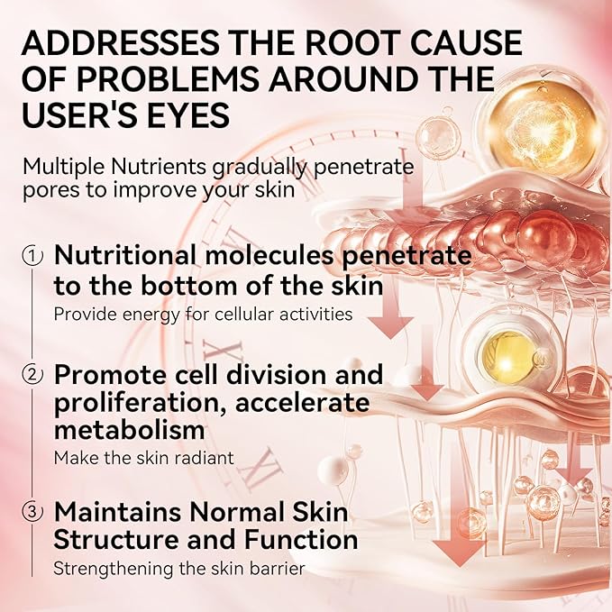 BREYLEE Rose Eye Mask, Under Eye Patches with Collagen & Hyaluronic Acid, Treat Puffy Eyes, Dark Circles, Wrinkles & Fine Lines, Smoothing Skin Care for Women & Men - 60 Pcs