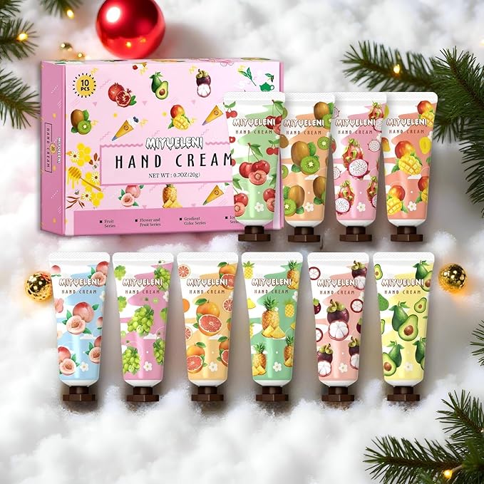 10 Pack Hand Cream Gift Set, Natural Plant Scents, Moisturizing Hand Lotion Gift Set, Gifts for Women, Birthday, Mother's Day, Valentine's Day, Christmas, Thank You Gifts Travel Size
