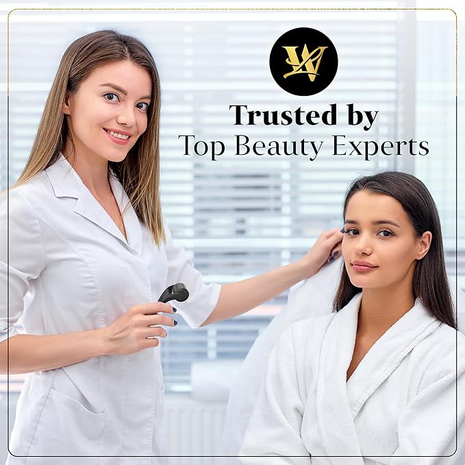 Derma Roller for Skin, Hair & Beard – Women and Men Titanium Microneedling Roller for Face & Scalp, Safe & Easy to Use - Jet Black