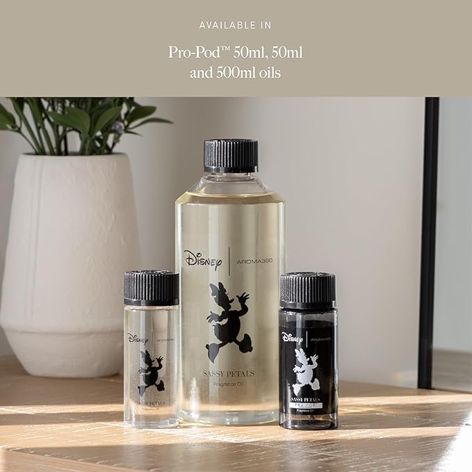 Aroma360 | Disney | Sassy Petals Fragrance Oil Blend | Daisy Duck | Luxury Aromatherapy Scent Diffuser Oil | Bergamot, Rose and Amber 1.7 fl oz, 50 mL
