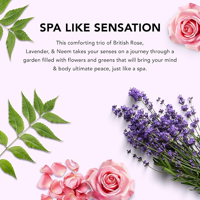 Botanic Hearth Relax And Renew Shower Set | Pack Of 3 Of Body Wash (British Rose,Lavender, Calendula Neem) 2 Fl Oz Each
