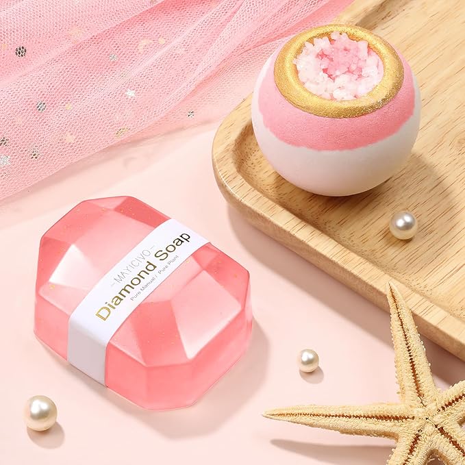 Birthday Gifts for Women Self Care Gifts Get Well Soon Gifts, Rose Relaxing Spa Gifts Basket Care Package w/ Luxury Flannel Blanket, Unique Christmas Gifts for Mom Her Friend Sister Wife Grandma