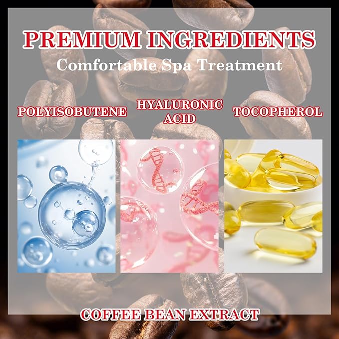 2 Pack Coffee Bean Lip Scrub Set,Long Lasting Moisturizing Lip Scrubber Exfoliator, Cleansing Hydrating Lip Exfoliator Scrub and Moisturizer Kit for Chapped Dry Lips