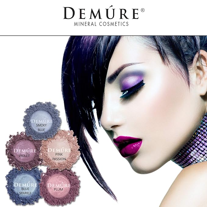 Demure Mineral Eye Shadow (Plum) - Shimmer, Loose Powder, Glitter Eyeshadow - Organic, Natural, Professional Makeup