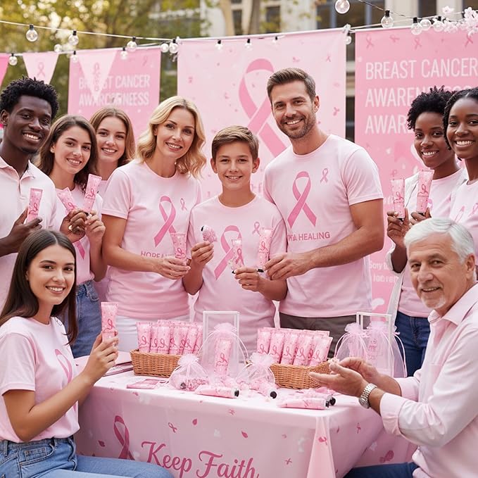 48 Sets Breast Cancer Awareness Pink Ribbon Hand Cream Gifts Bulk Baby Shower Hand Cream Travel Size Lotion Bulk Fall Thanksgiving Party Supplies Favors Birthday Wedding for Guest