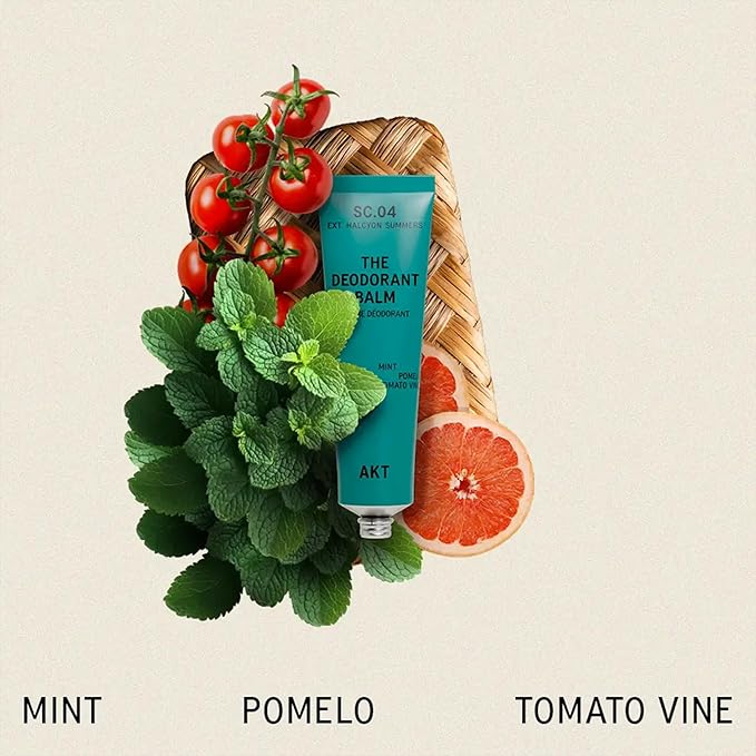 AKT Deodorant Balm 1.7 Fl Oz, Natural Deodorant for Men and Women, Award-Winning, Multi-use, Cream Deo Without Aluminum, Sc.04 Halcyon Summers, Plastic Free, All Genders