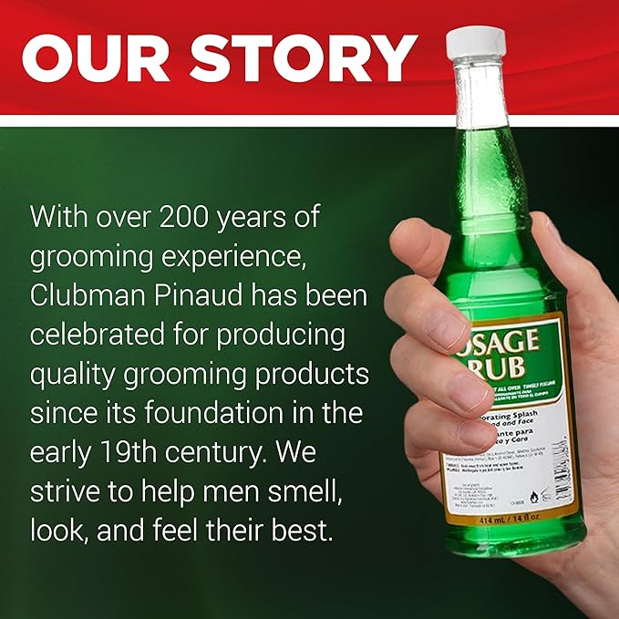 Clubman Jeris Osage Rub Professional Size, 14 fl oz