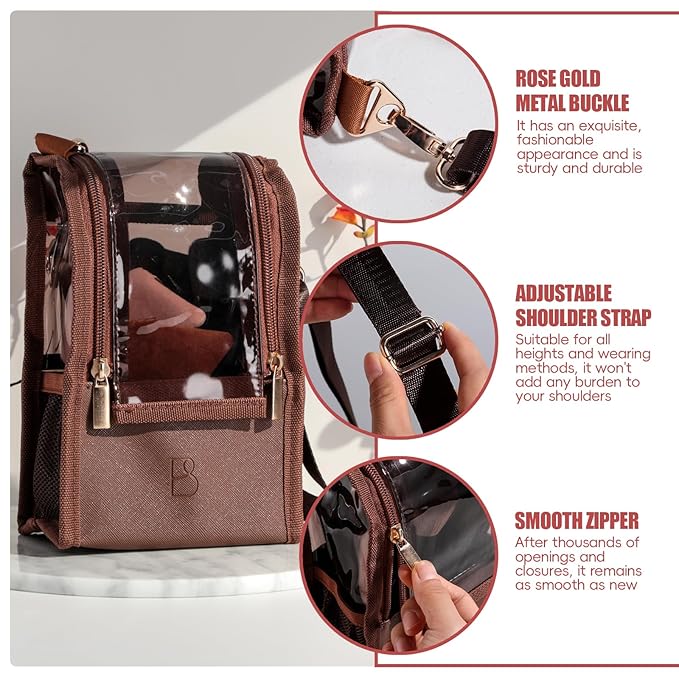 BS-MALL Professional Makeup Brush Set 28 Pcs With Travel Makeup Bag,Concealer Brush, Foundation Brush, Blush Brush, 4 Pcs Triangle Puff & makeup sponges for Flawless beauty on the Go