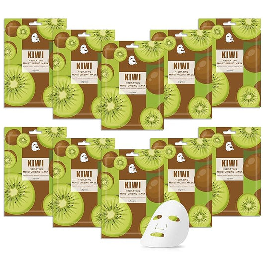 10 Pack Variety Facial Sheet Masks Skin Care Set, Hydrating Bulk Sheet Face Masks Skincare Gifts Set for Women Men, Long Lasting Moisturizing Face Mask Skincare for All Skin Type（A10)