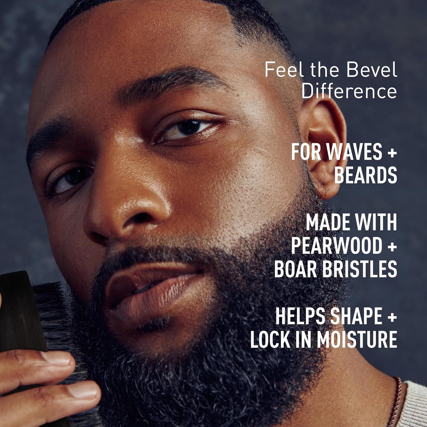 Bevel Premium 100% Boar Bristle Beard Brush & Deluxe Pearwood Comb Set for Men, Helps to Shape & Lock in Moisture, Beard Kit, Travel Essentials