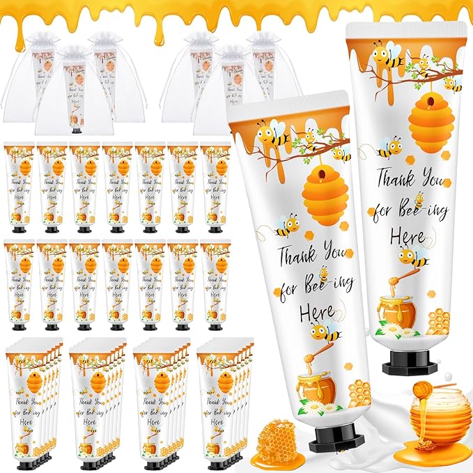 48 Sets Honey Hand Cream Gifts Bulk Baby Shower Hand Cream Travel Size Lotion Bulk Fall Thanksgiving Party Supplies Favors Birthday Wedding for Guest