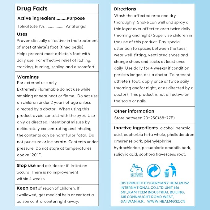 Athletes Foot Treatment, Natural Herbal Athletes Foot Spray for Most Athlete's Foot and Treat Symptoms of Molting, Blisters, Itching and Odor. (3Pcs, Fresh)