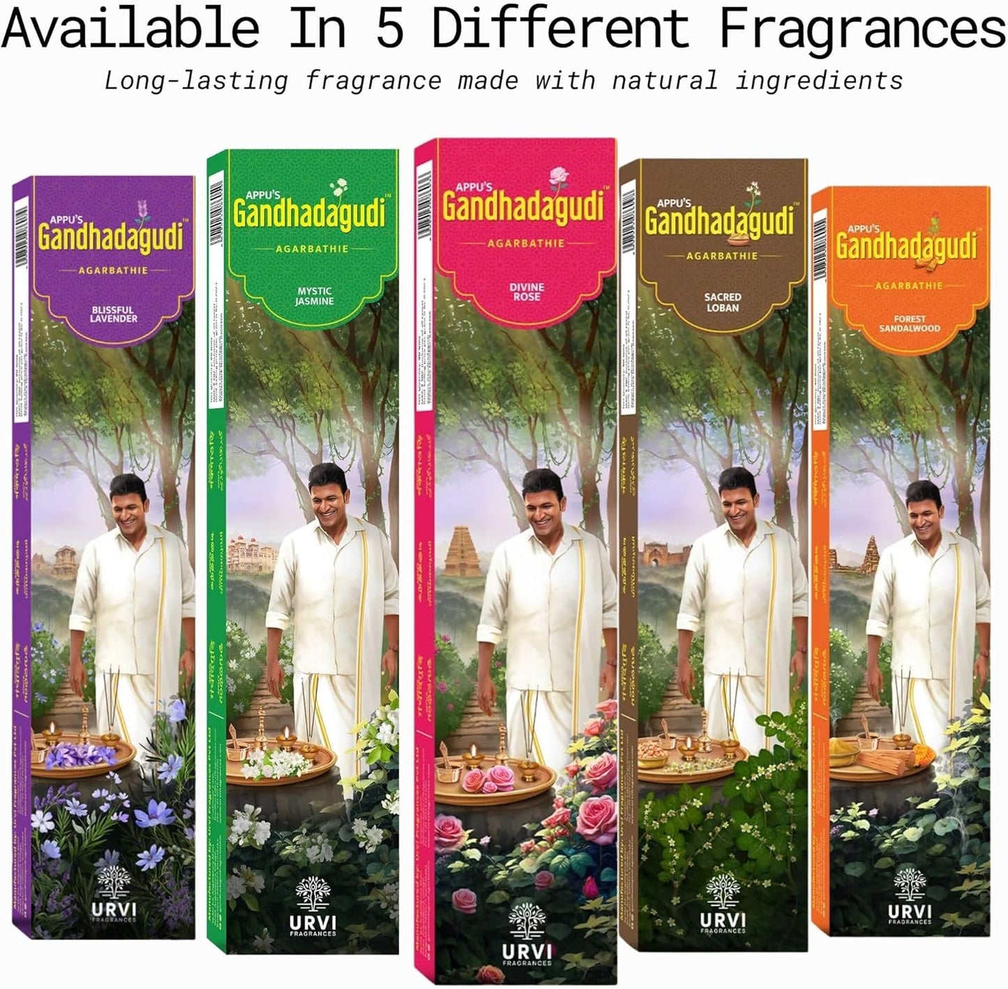 APPU'S Gandhadagudi Divine Rose Incense Sticks – 100g | Handmade, Toxin-Free, Long-Lasting Fragrance | Natural Resin Aroma for Meditation, Yoga & Home Use