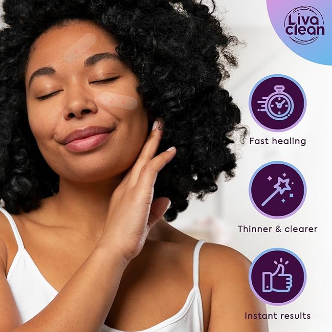 60CT Large Pimple Patches - Hydrocolloid Acne Patches with Salicylic Acid, Tea Tree & Calendula Oil - Full Face Pimple Patch - Blemish Patch for Chin, Nose, Forehead, Body - Hydrocolloid Bandages XL