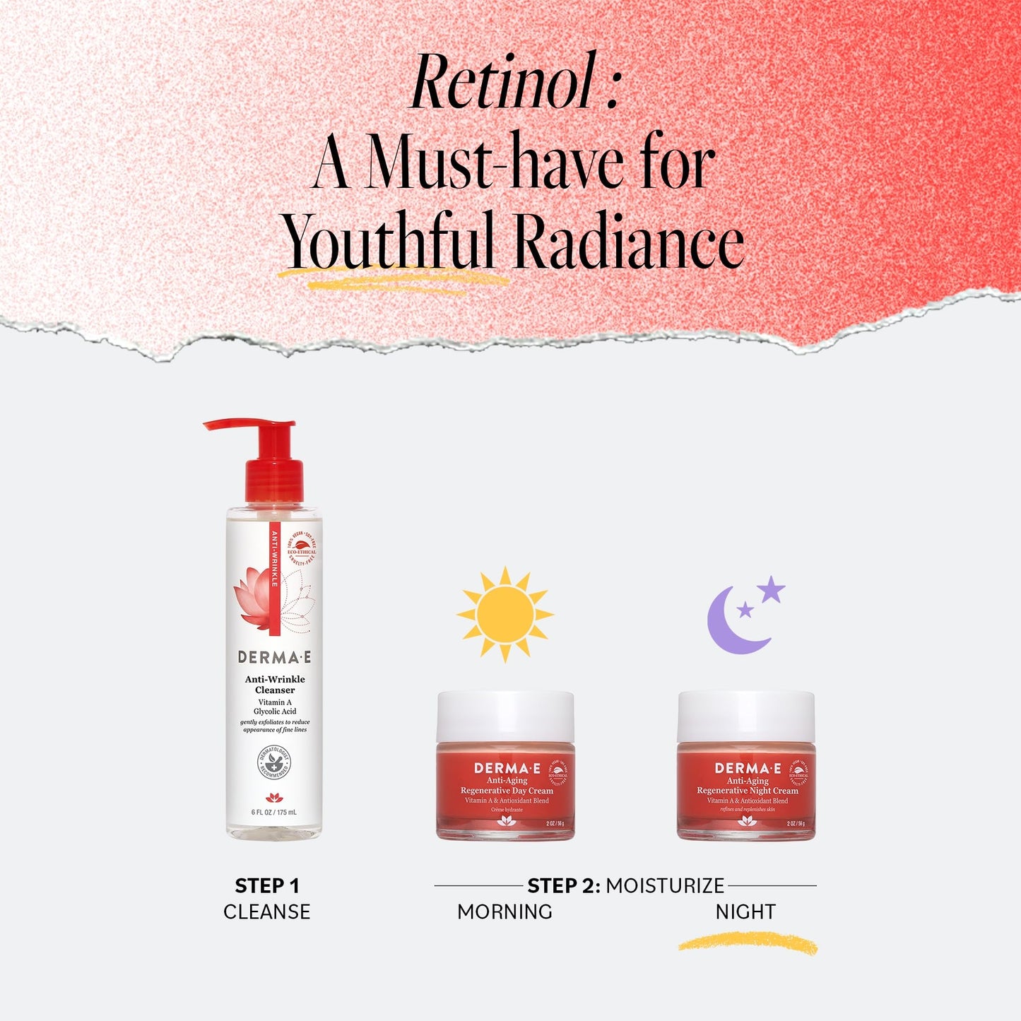 Derma E Anti-Aging Regenerative Night Cream – Firming Astaxanthin Moisturizer For Face – Lightweight Overnight Anti-Wrinkle Cream With Jojoba Oil And Vitamin E, 2 oz