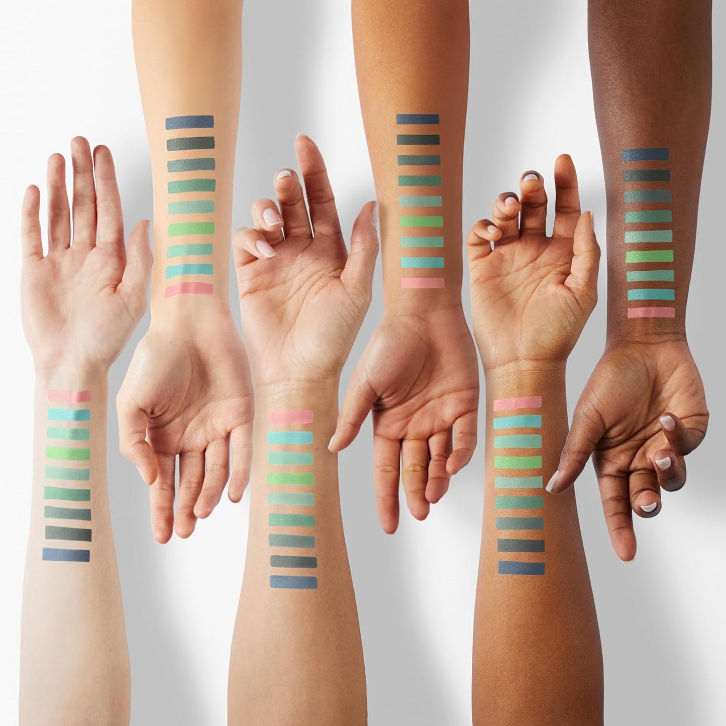 9 Colors Green Olive Matte Shimmer Eyeshadow Palette for Eye Makeup,High Pigmented Pink Emerald Mint Eye Shadow Primers Powder Palet de sombras de ojos