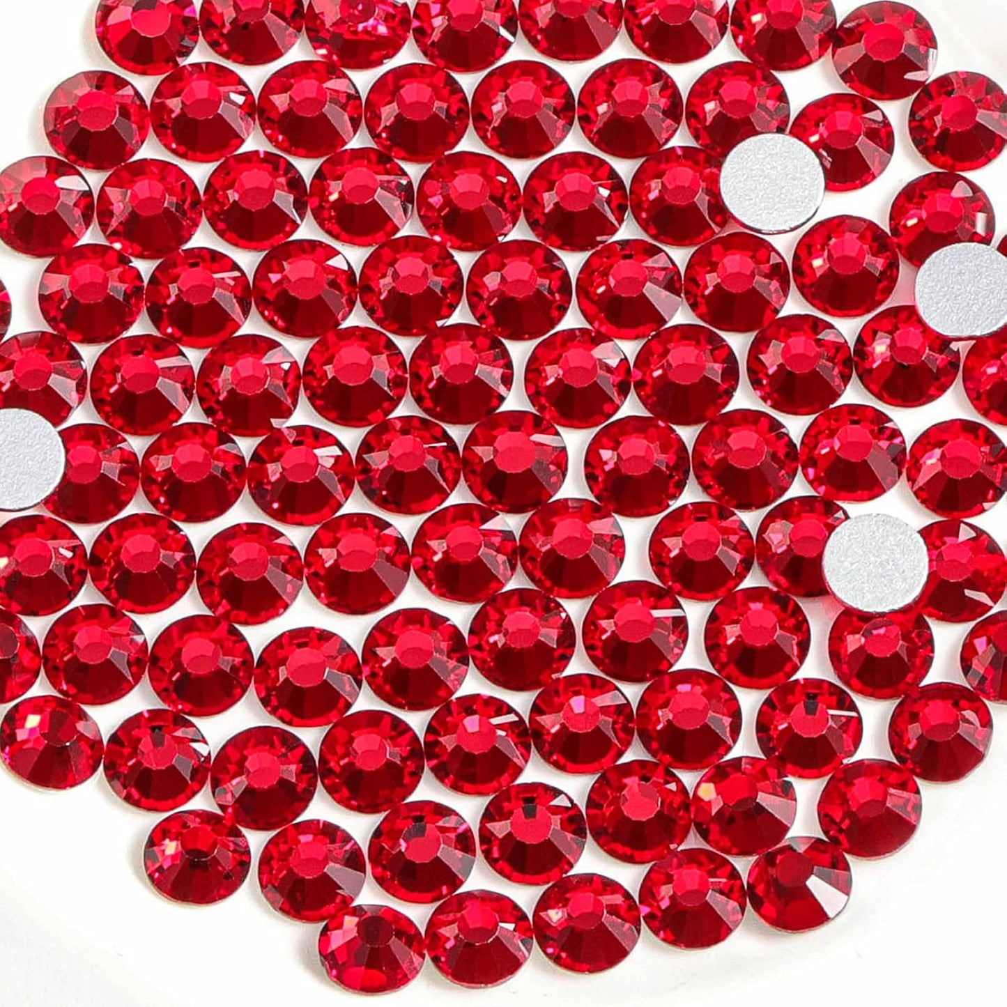 Beadsland 1440 Pieces Flat Back Crystal Rhinestones Round Gems,Siam,SS10,2.7-2.9mm