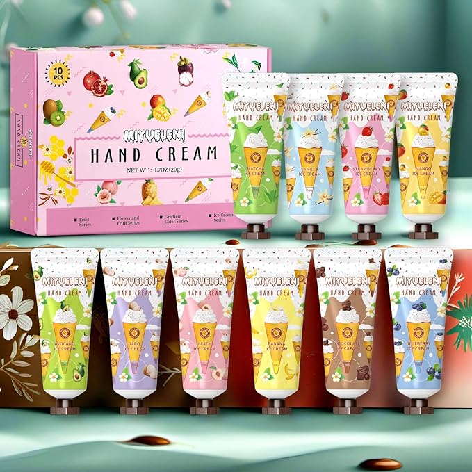 10 Pack Hand Cream Gift Set, Natural Plant Scents Moisturizing Hand Lotion, Gifts for Women, Birthday, Mother's Day, Valentine's Day, Christmas, Thank You Gifts，Travel Size 20ml