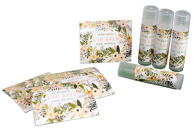 Assorted T5 Adensive Lip Balm Label Sticker for Container - 100pcs Paper Labels